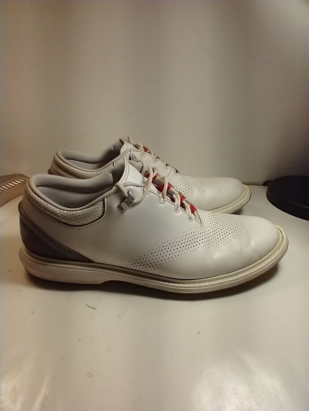 Nike Air Jordan ADG 4 White Cement Leather Spikeless Golf Shoes Men's sz 10.5.